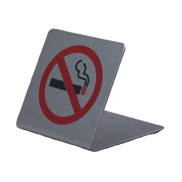 サインプレート ステンレス タイプM ST-M 004 L型【禁煙マーク】 6300048203 1枚