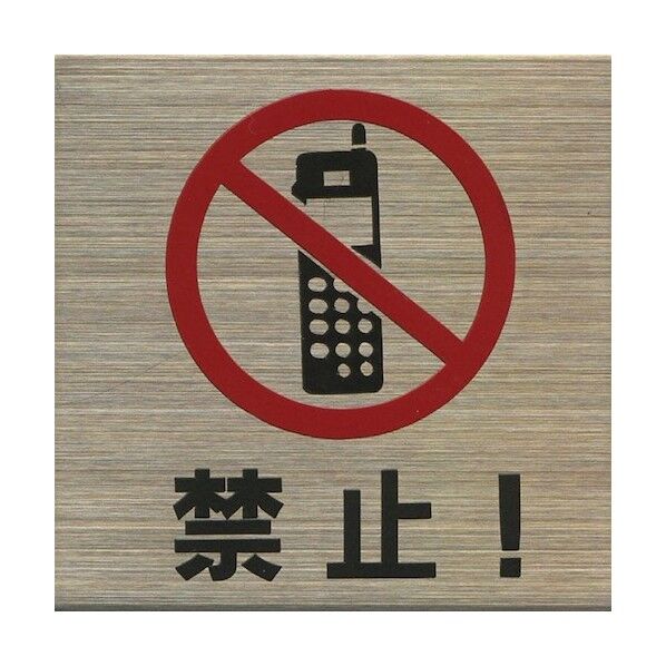 サインプレート ステンレス タイプB ST-B 001【禁煙マーク】 6300048157 1枚