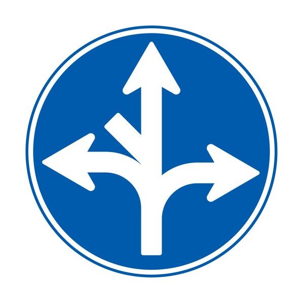 規制標識 E311-E 指定方向外進行禁止 エコボードφ600