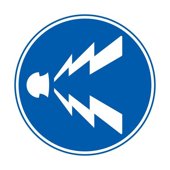 規制標識 E328 警笛鳴らせ エコボードφ400