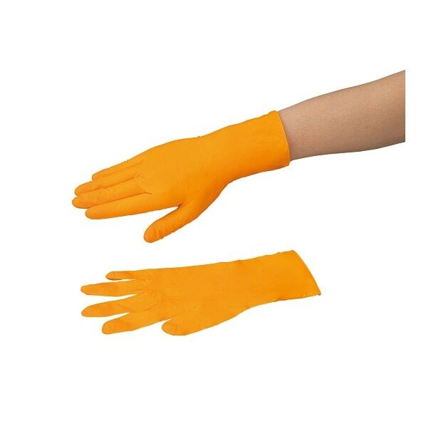 耐薬手袋 ORANGE NITRILE S 4-1060-01 90枚