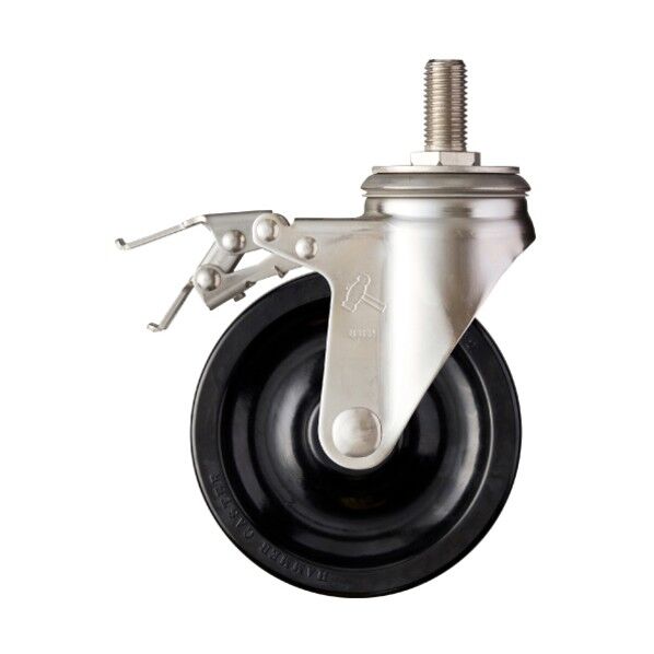 ねじ込み旋回式ゴム車輪 75mm