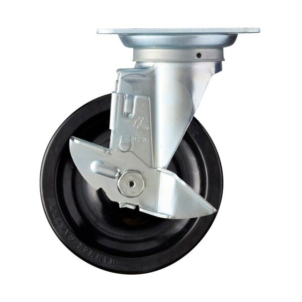 ねじ込み旋回式ゴム車輪 75mm トータルロック