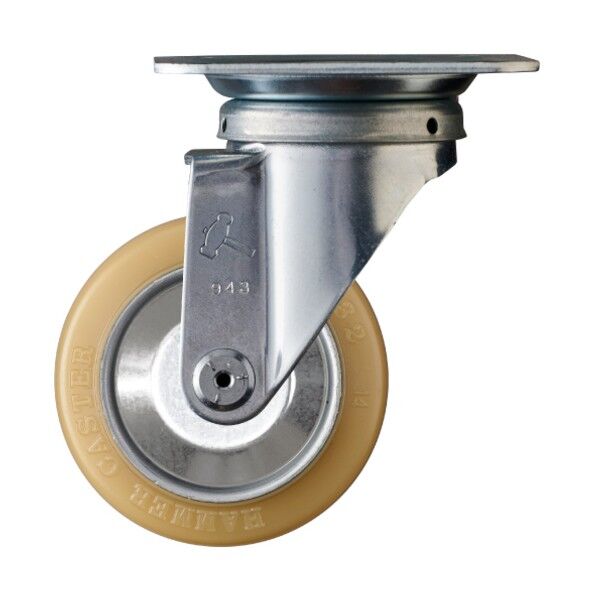  自在式ウレタン車輪(ローラーベアリング)100mm 400S-URB100 1点...