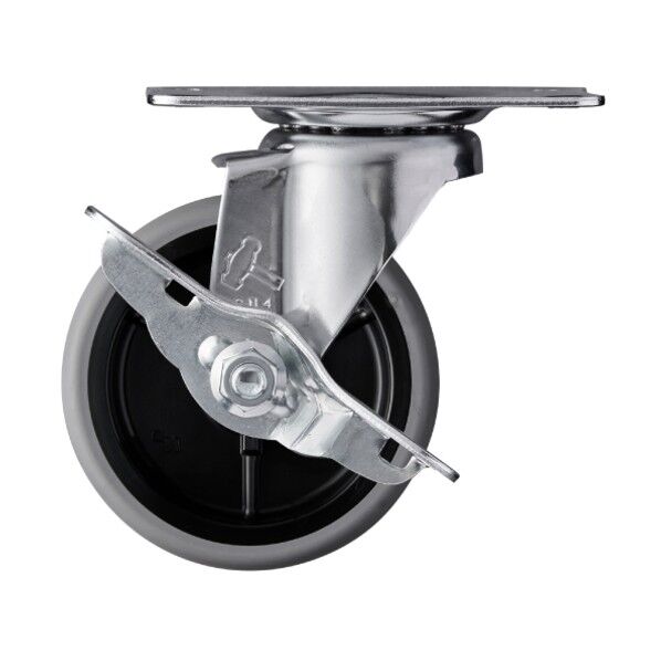 Eシリーズ旋回式エラストマー車輪(PPホイール)85mm ストッパー付