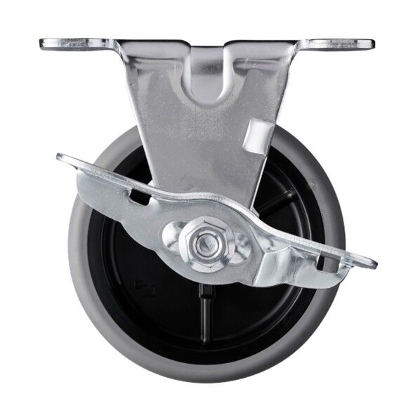 Eシリーズ固定式エラストマー車輪(PPホイール)85mm ストッパー付