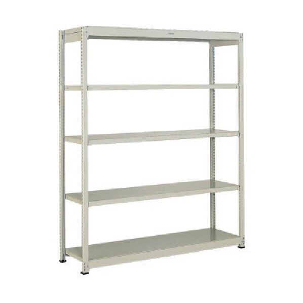 スチールラック M1.5型軽中量棚 860X295XH1200 5段単体 ネオグレー M1.5-4335 NG(ネオグレー) 1台