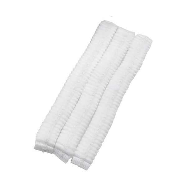 モブキャップ フリーサイズ 100個 ホワイト HCMC1000W 10袋...