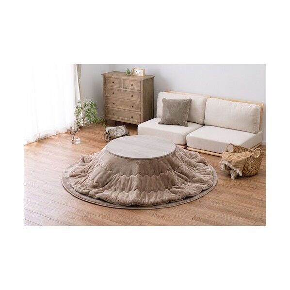 メレンゲタッチのこたつ掛ふとん 円形