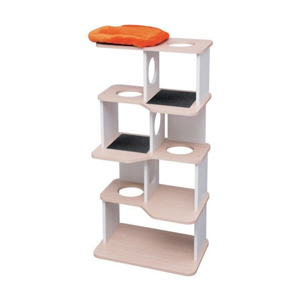 インテリアキャットランド オフホワイト/フレンチオーク 593×380×1202mm P-ICL-L 1個