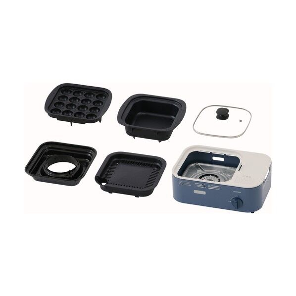  105873 減煙焼肉マルチカセットコンロ アッシュネイビー IGC-GYNT1-A...