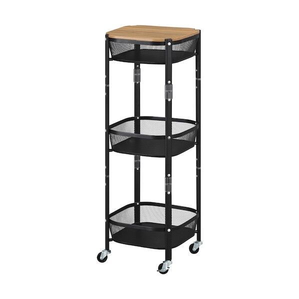 106126 マルチワゴン 角型3段 ブラック