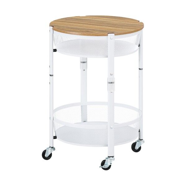 106127 マルチワゴン 丸型2段 ホワイト