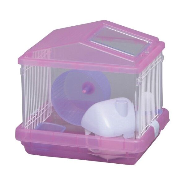 228198 ハムスターケージ W330×D270×H310mm クリアピンク