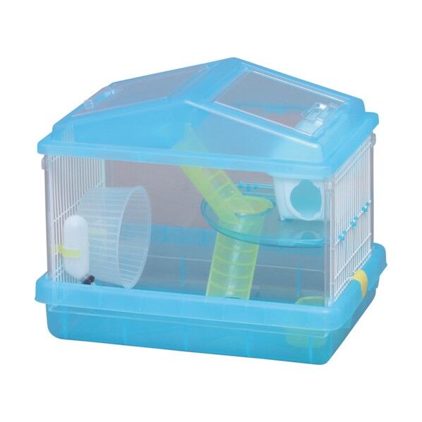228201 ハムスターケージ W450×D310×H370mm クリアブルー