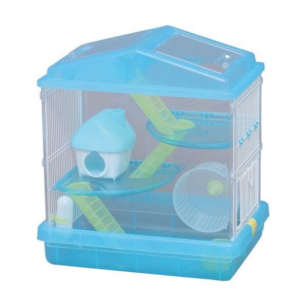 229203 ハムスターケージ W450×D310×H490mm クリアブルー