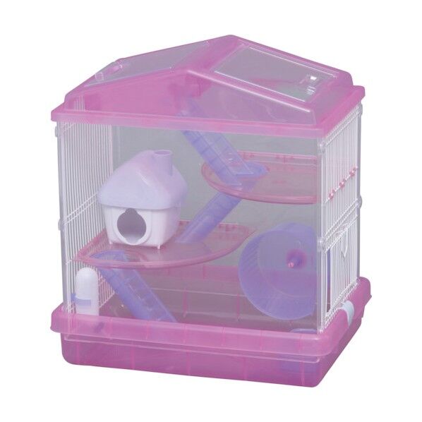 229202 ハムスターケージ W450×D310×H490mm クリアピンク