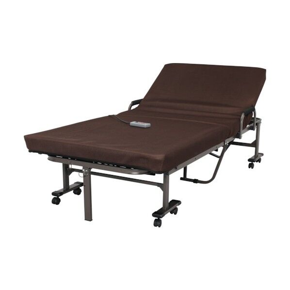 105638 折りたたみ電動リクライニングベッド ブラウン
