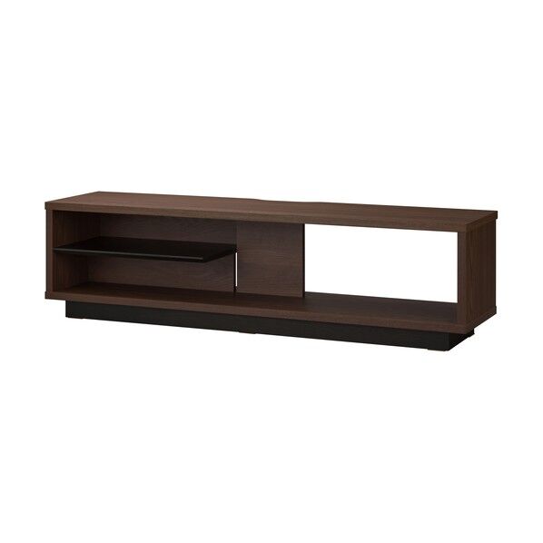  201495 オープンテレビ台 スタンダードタイプ 幅1200 ウォールナット/ブラック OTS-120SR-B 1点...