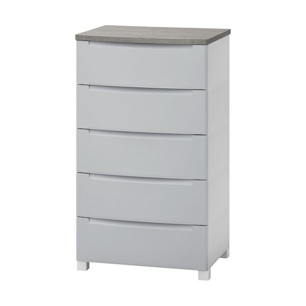 299705 ウッドトップノックダウンチェスト ライトグレー