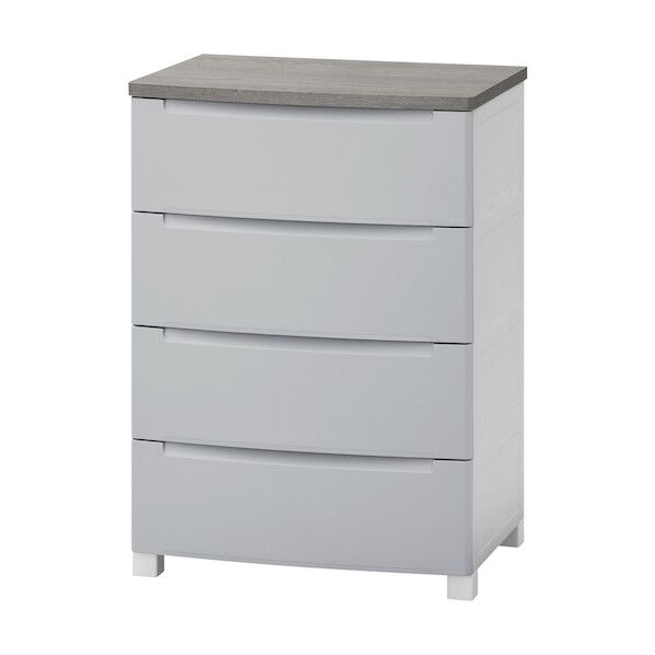 299703 ウッドトップノックダウンチェスト ライトグレー