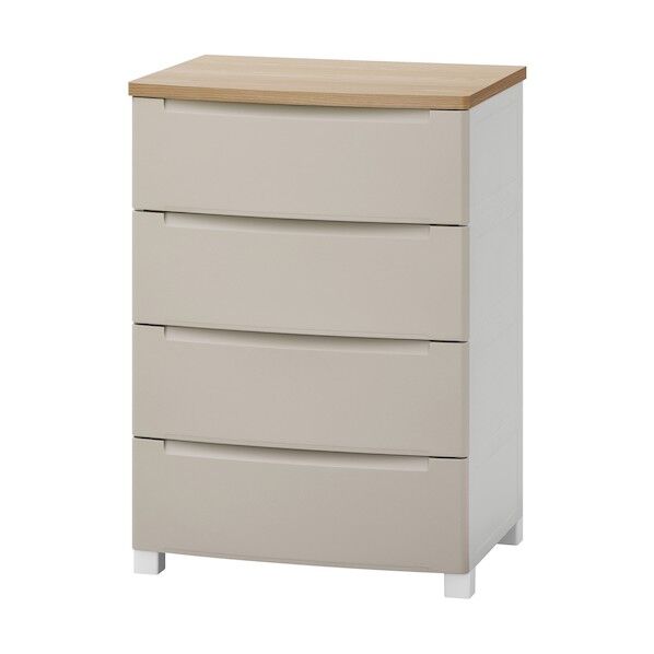 299704 ウッドトップノックダウンチェスト ベージュ