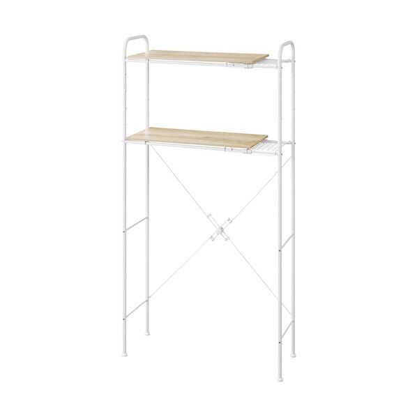 105591 伸縮スタイルランドリーラック ホワイト