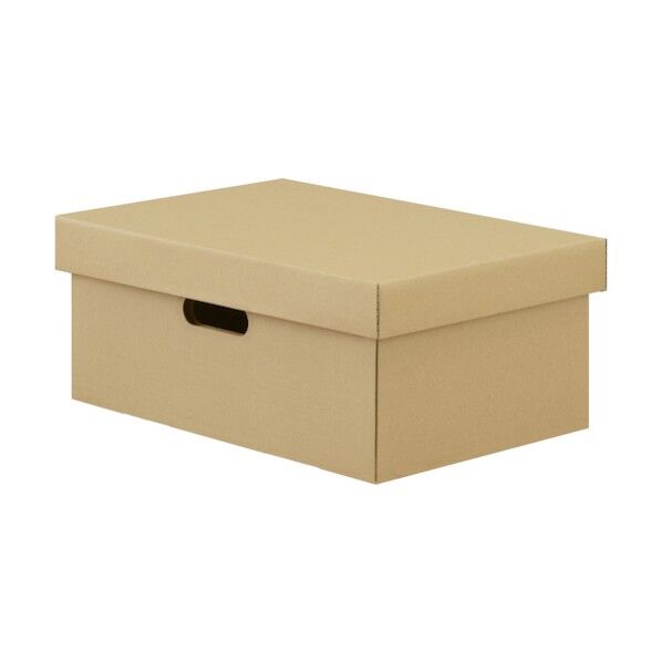 106390 段ボール収納ケース 370×250×160 クラフト