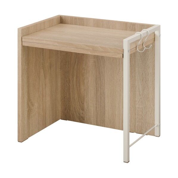  201978 伸縮レンジ上ラック ホワイト/ライトナチュラル RRS-733-W 1点...