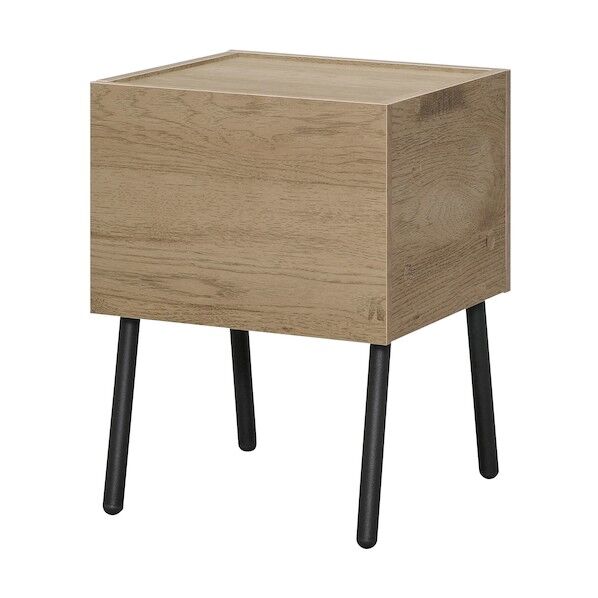  297878 アイアンウッドサイドテーブル 幅300 ブラック/アッシュブラウン IWST-300R 1点...