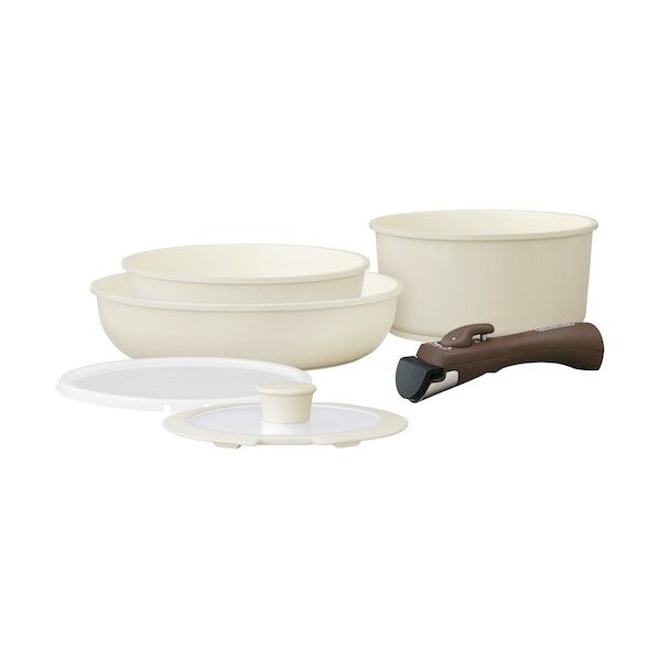 297026 セラミックカラーパン6点セット ディープアイボリー CCRC-6S-I 6個...