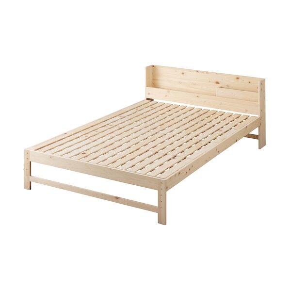 574519 総ヒノキすのこベッド ダブル ナチュラル