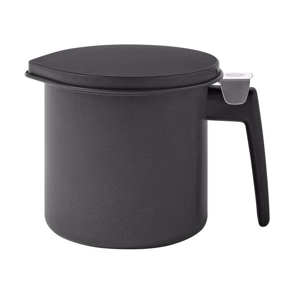 106538 活性炭オイルポット800ml カートリッジ1個付 ブラック