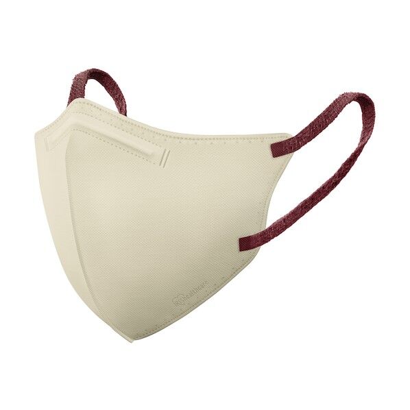 200968 デイリーフィットマスク フィルタープラス ふつう ペールベージュ×ボルドー
