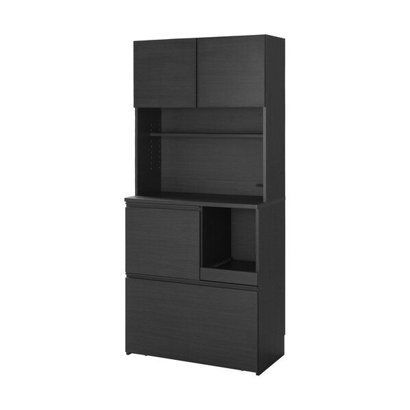 297504 キッチンキャビネット ブラック