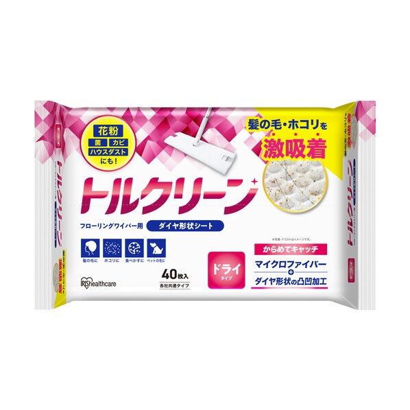 IRIS 205995 トルクリーン フローリングワイパー用シート ドライタイプ 40枚入 DN-FD401P(205995) 40枚