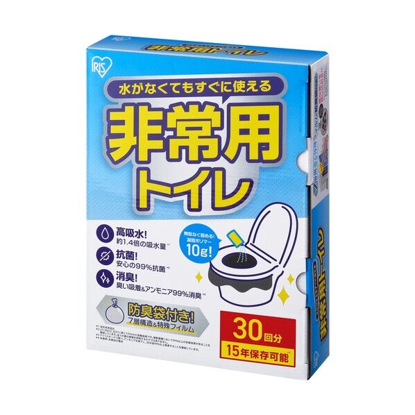 IRIS 208362 非常用トイレセット 10g 30回分 BTS10-30(208362) 30個
