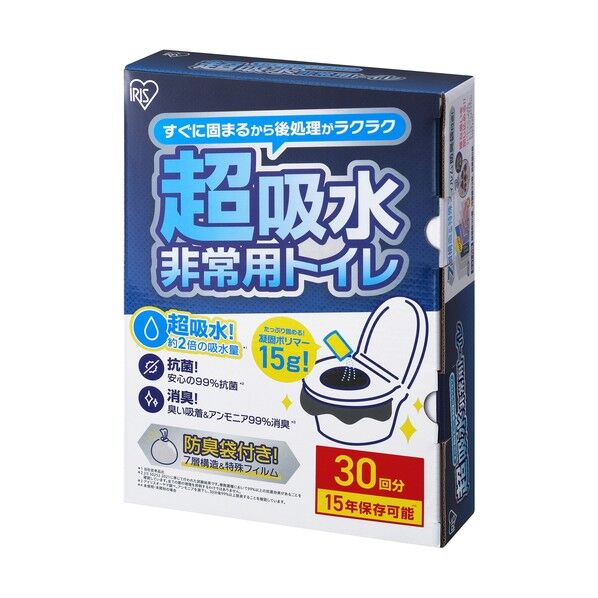IRIS 208366 非常用トイレセット 15g 30回分 BTS15-30(208366) 30個