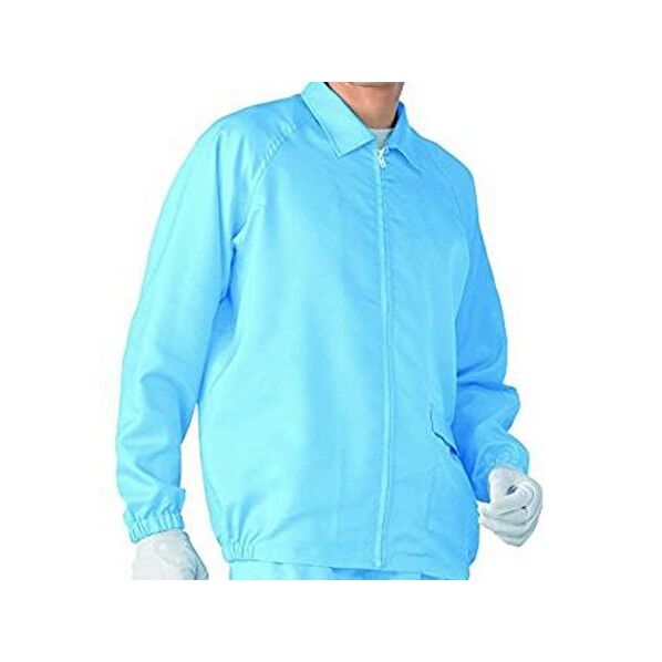 無塵衣AS203C 男女兼用上着 ブルー 4L 2-8303-16 1着