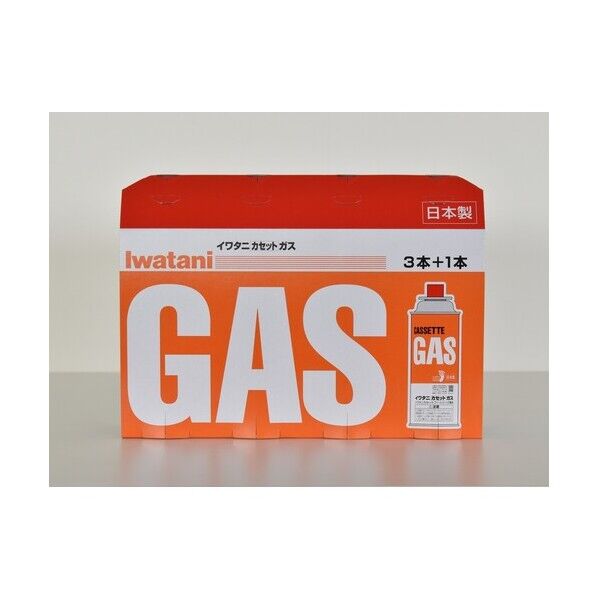 Iwatani 【在庫限り】カセットガスボンベ 4本パック CB-250-OR-4P 4本