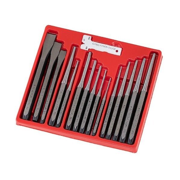 16PCS ポンチ&チゼルセット