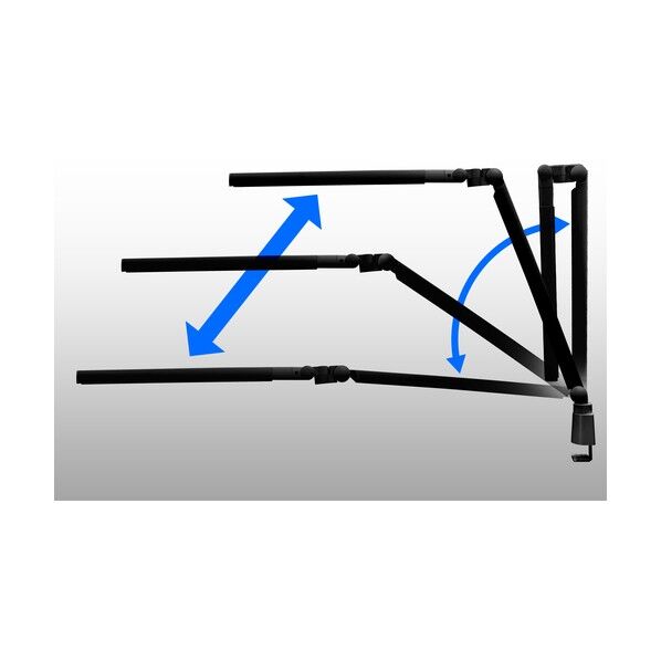 ルミサス 高演色クランプ式折りたたみデスクライトブラック