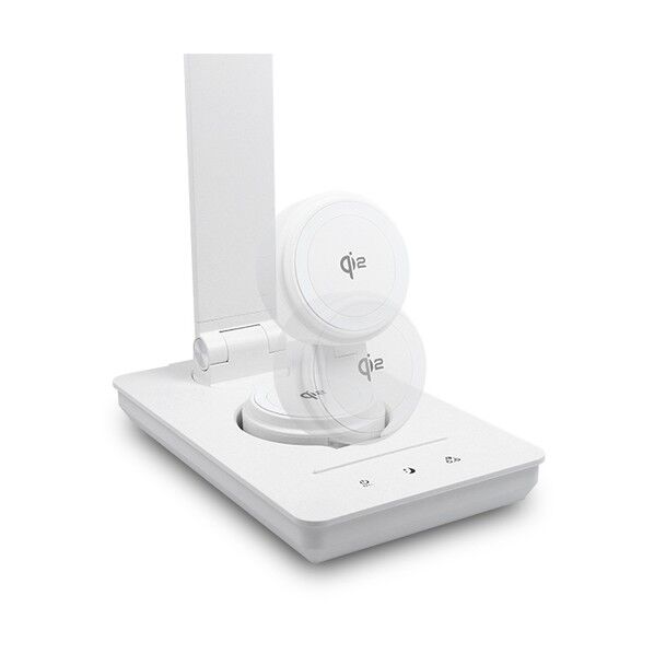 ルミサス 無線給電Qi2対応 高演色デスクライト ホワイト 125×410×220(mm) DK-R116WH 1個