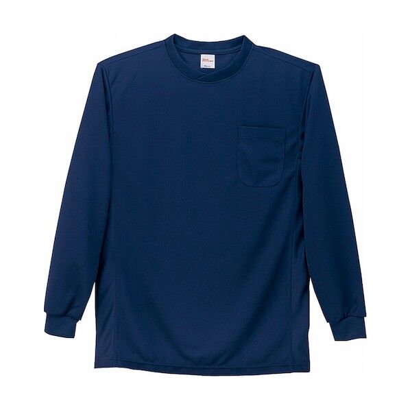 自重堂 長袖Tシャツ ネービー S 47674 1点