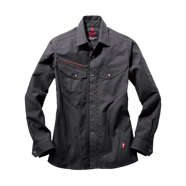 長袖シャツ スチ-ルグレ- L 53204-123-L 1点