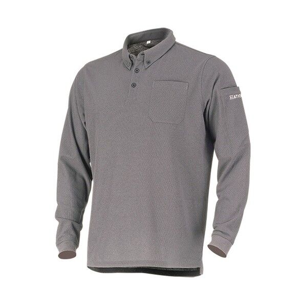 6904 ドライカノコ長袖ポロシャツ グレー 3L 6904-70-3L 1着