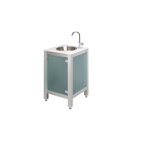 ガーデンシンク エレガントSシルバー人工大理石ガーデンボウル無地