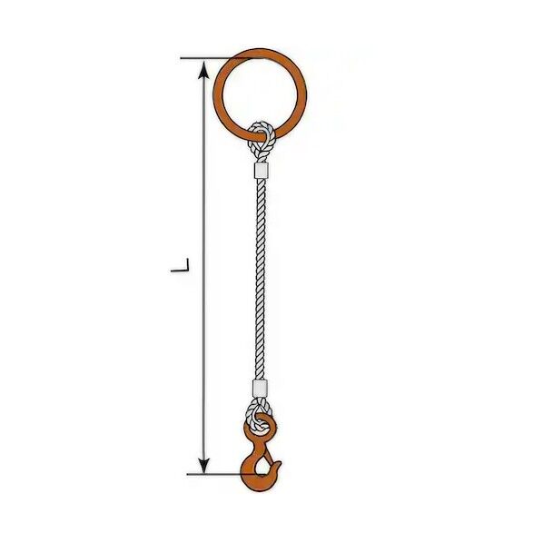 ※法人専用品※コンドーテック JISロック止ワイヤ 18mm 丸リング 環付きフック 3．2t 塗装 φ18×6M T03S･T25 05221RTFT186 1組...