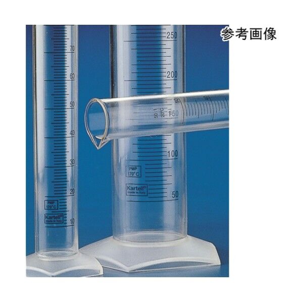 Kartell PMPメスシリンダー 100mL 青目盛付き 2573 1個