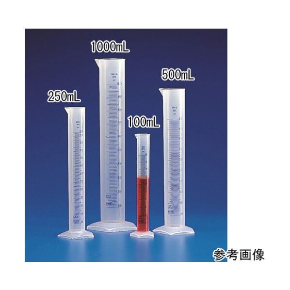 PPメスシリンダー　青目盛付き 500mL 2565 1個